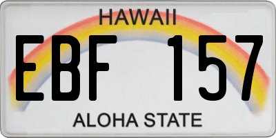 HI license plate EBF157