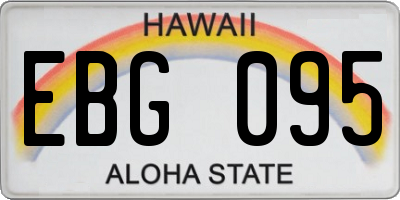 HI license plate EBG095