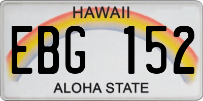 HI license plate EBG152