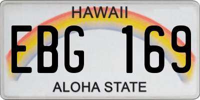 HI license plate EBG169