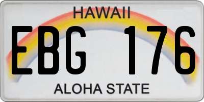 HI license plate EBG176
