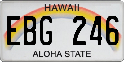 HI license plate EBG246