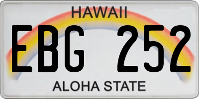 HI license plate EBG252