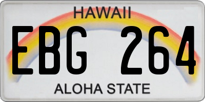 HI license plate EBG264