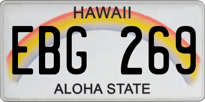 HI license plate EBG269
