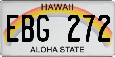 HI license plate EBG272