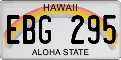 HI license plate EBG295
