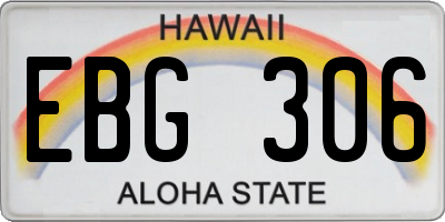 HI license plate EBG306