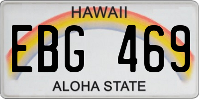 HI license plate EBG469