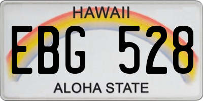 HI license plate EBG528