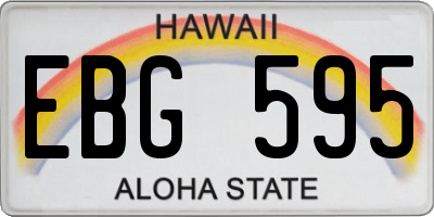 HI license plate EBG595