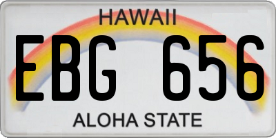 HI license plate EBG656