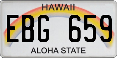 HI license plate EBG659