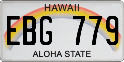 HI license plate EBG779