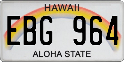 HI license plate EBG964