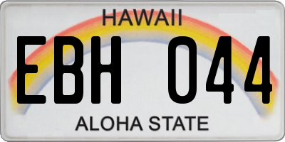 HI license plate EBH044