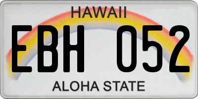 HI license plate EBH052