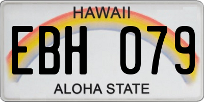 HI license plate EBH079