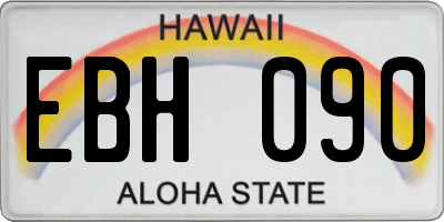 HI license plate EBH090