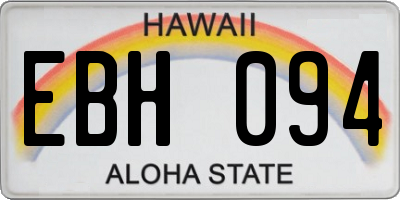 HI license plate EBH094