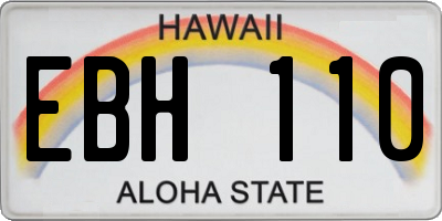 HI license plate EBH110