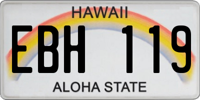 HI license plate EBH119