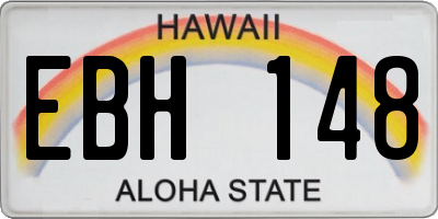 HI license plate EBH148