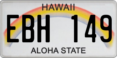 HI license plate EBH149