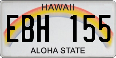 HI license plate EBH155
