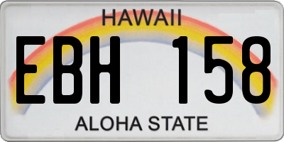 HI license plate EBH158