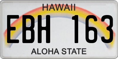 HI license plate EBH163