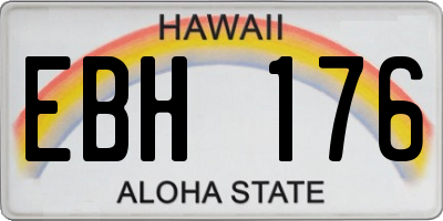HI license plate EBH176