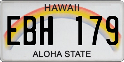 HI license plate EBH179