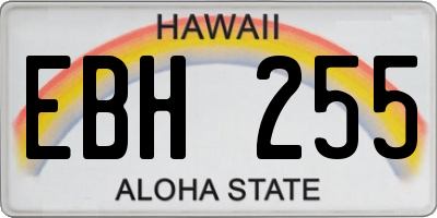 HI license plate EBH255