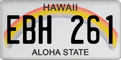 HI license plate EBH261