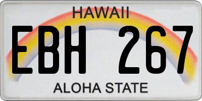 HI license plate EBH267