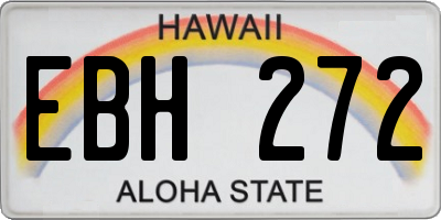 HI license plate EBH272