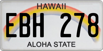 HI license plate EBH278