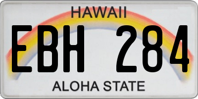 HI license plate EBH284