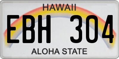 HI license plate EBH304
