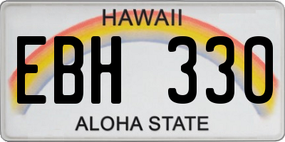 HI license plate EBH330