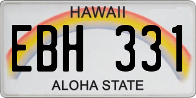 HI license plate EBH331