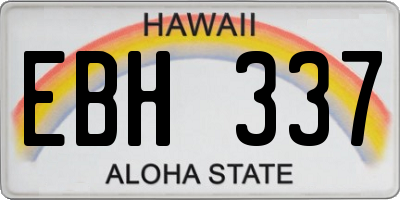 HI license plate EBH337