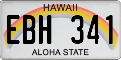 HI license plate EBH341