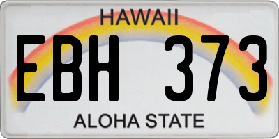 HI license plate EBH373