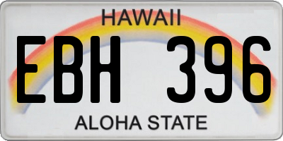 HI license plate EBH396