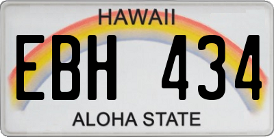 HI license plate EBH434