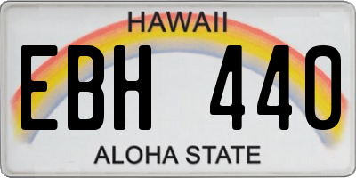 HI license plate EBH440