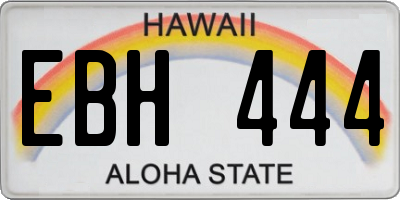 HI license plate EBH444