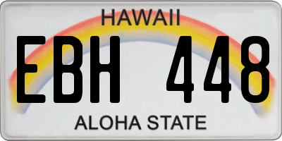 HI license plate EBH448